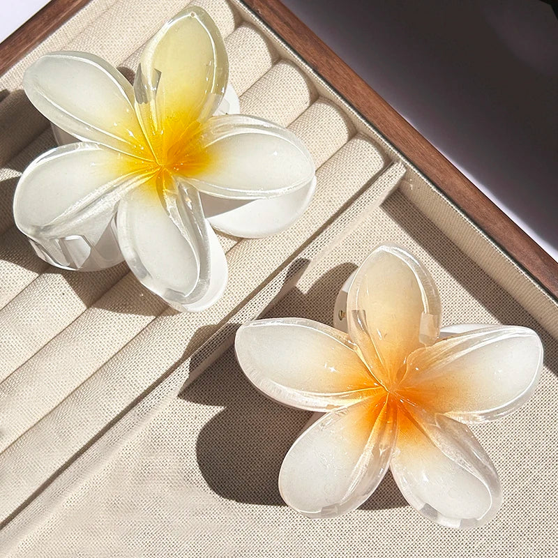 Nara™ | 1/2/3 Pcs Hawaiian Gradient Flower Hair Claw Clip Women Fashion Large Hair Clip Girls Hairpin Barrettes Bohemia Hair Accessories - Image 11