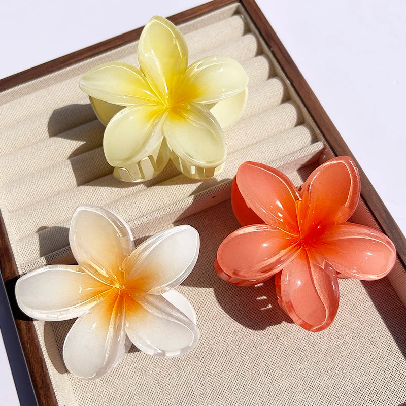 Nara™ | 1/2/3 Pcs Hawaiian Gradient Flower Hair Claw Clip Women Fashion Large Hair Clip Girls Hairpin Barrettes Bohemia Hair Accessories - Image 12
