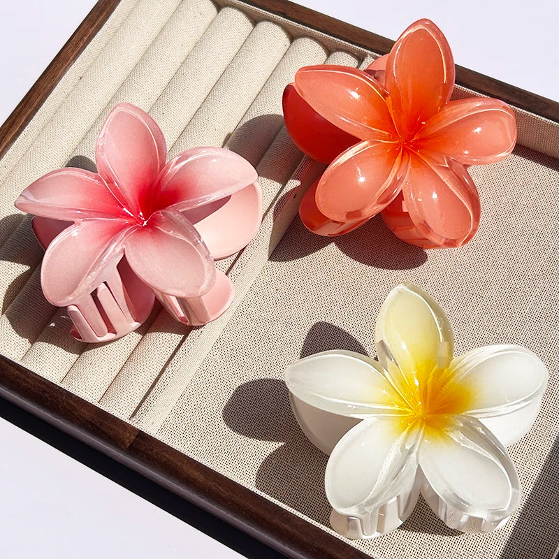 Nara™ | 1/2/3 Pcs Hawaiian Gradient Flower Hair Claw Clip Women Fashion Large Hair Clip Girls Hairpin Barrettes Bohemia Hair Accessories - Image 14