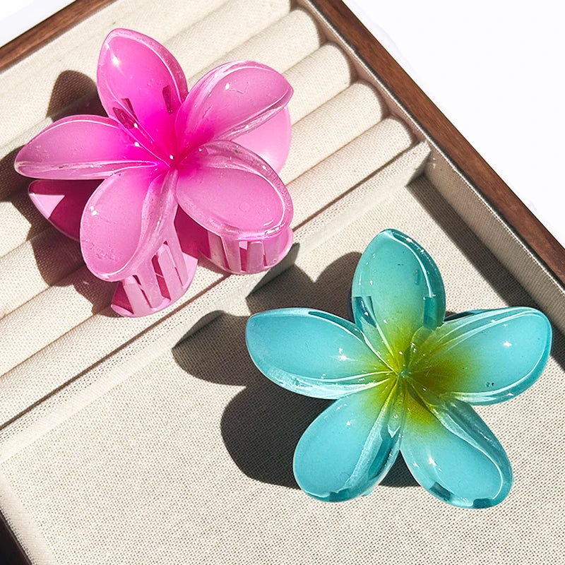 Nara™ | 1/2/3 Pcs Hawaiian Gradient Flower Hair Claw Clip Women Fashion Large Hair Clip Girls Hairpin Barrettes Bohemia Hair Accessories - Image 15