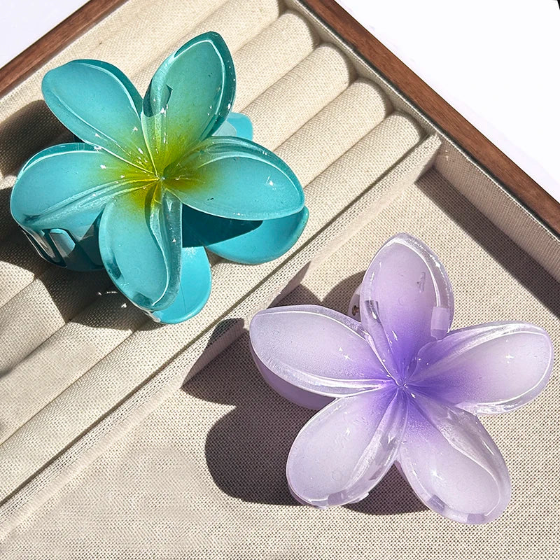 Nara™ | 1/2/3 Pcs Hawaiian Gradient Flower Hair Claw Clip Women Fashion Large Hair Clip Girls Hairpin Barrettes Bohemia Hair Accessories - Image 16