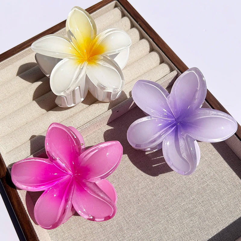 Nara™ | 1/2/3 Pcs Hawaiian Gradient Flower Hair Claw Clip Women Fashion Large Hair Clip Girls Hairpin Barrettes Bohemia Hair Accessories - Image 21