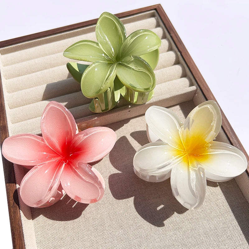 Nara™ | 1/2/3 Pcs Hawaiian Gradient Flower Hair Claw Clip Women Fashion Large Hair Clip Girls Hairpin Barrettes Bohemia Hair Accessories - Image 22