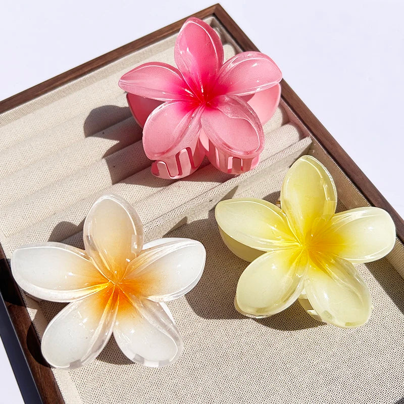 Nara™ | 1/2/3 Pcs Hawaiian Gradient Flower Hair Claw Clip Women Fashion Large Hair Clip Girls Hairpin Barrettes Bohemia Hair Accessories - Image 26