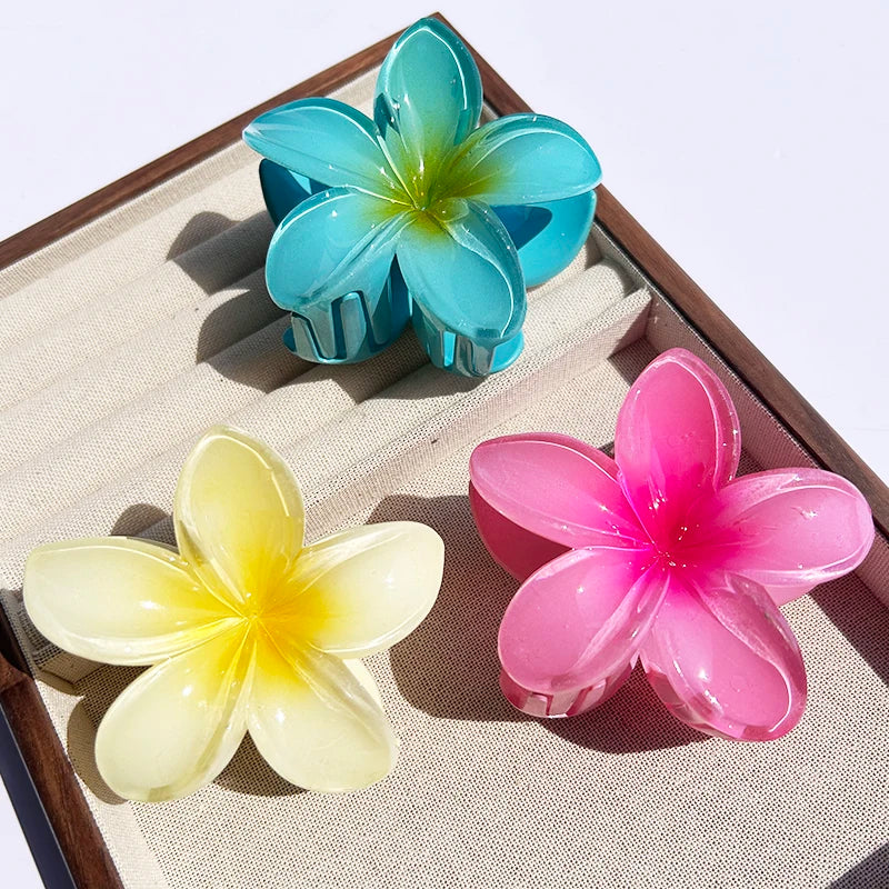 Nara™ | 1/2/3 Pcs Hawaiian Gradient Flower Hair Claw Clip Women Fashion Large Hair Clip Girls Hairpin Barrettes Bohemia Hair Accessories - Image 6