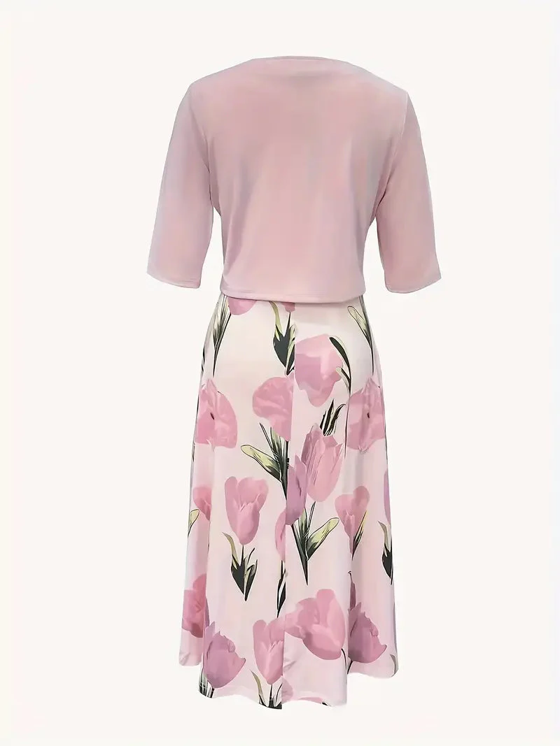 Adrianna | Women's Floral Maxi Dress Set with Cardigan - Image 3