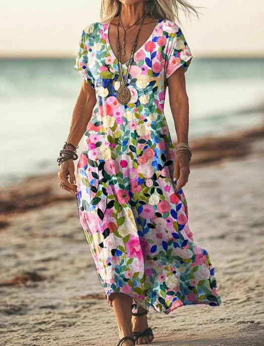 Aila™ | Floral Midi Dress - Image 5