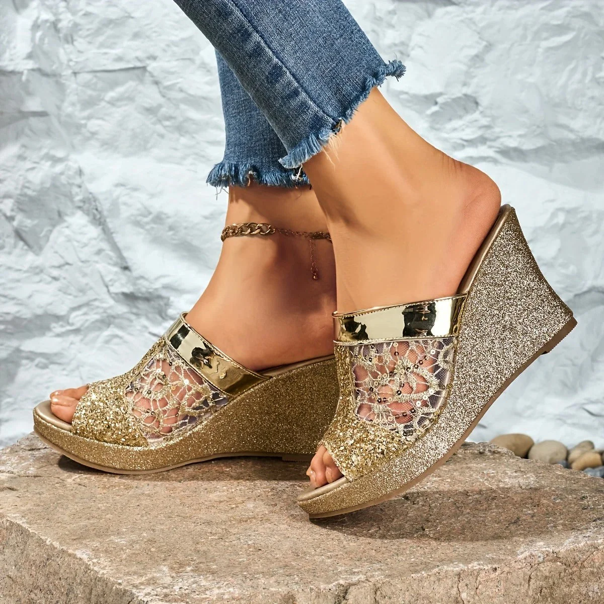 Alexis™ | Elegant Lace High Heel Sandals - Image 6