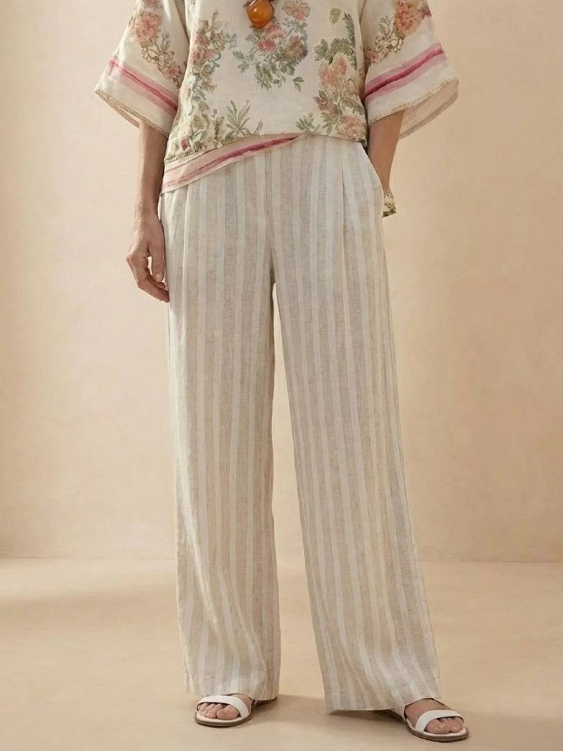 Alma | Women's Embroidered Two-Piece Set Wide Leg Pants Tunic Top - Image 17