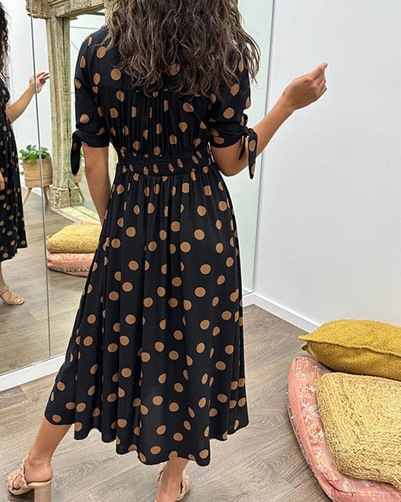 Amelia™ | Polka Dots V-Neck Dress - Image 11