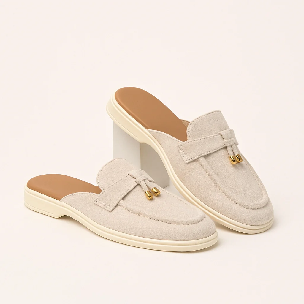 Angel | Women's Slip-On Closed Toe Flat Sandals - Image 2