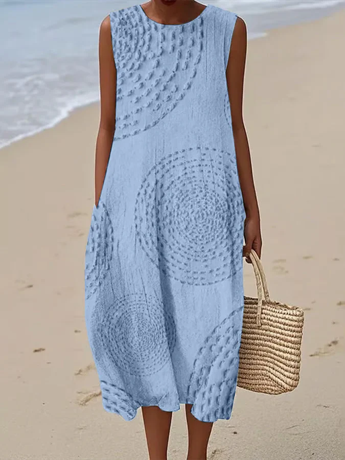 Ashleigh™ | Sleeveless Maxi Dress with Textured Design - Image 3