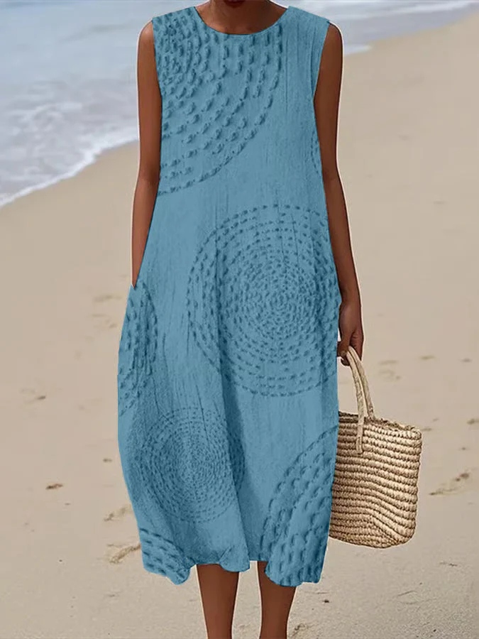 Ashleigh™ | Sleeveless Maxi Dress with Textured Design - Image 4