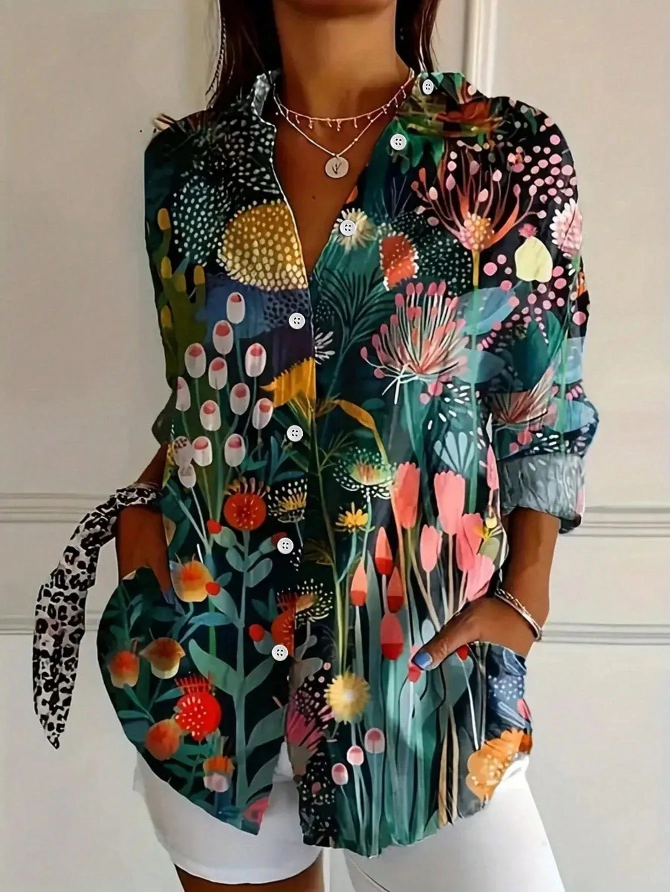 Ashleigh™ | Stylish Colorful Pattern Blouse - Image 3