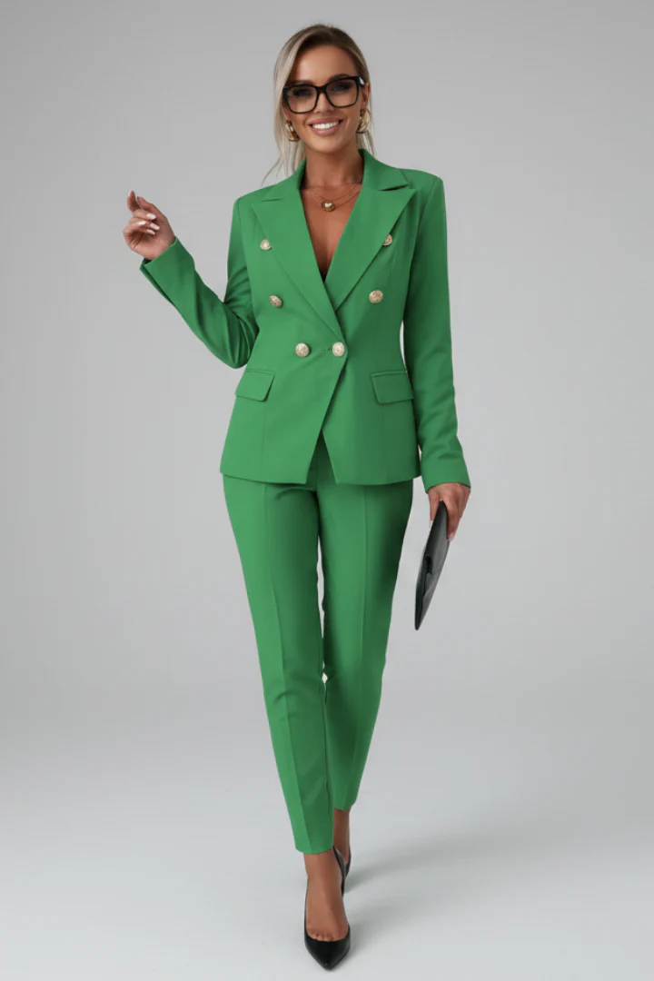 Aurelia | Women's Double Breasted Blazer Set - Image 13