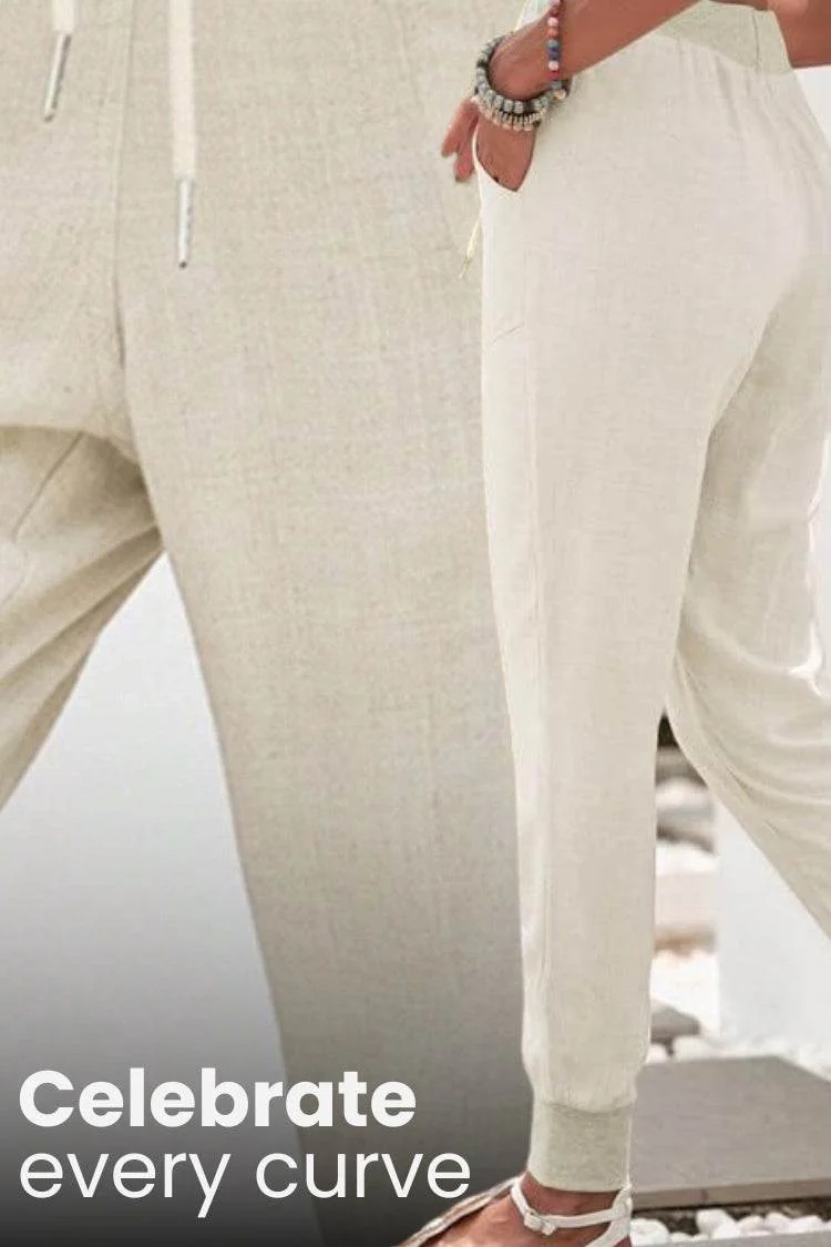 Bali | Women's Elastic Ankle Pants Drawstring Waist Casual - Image 4