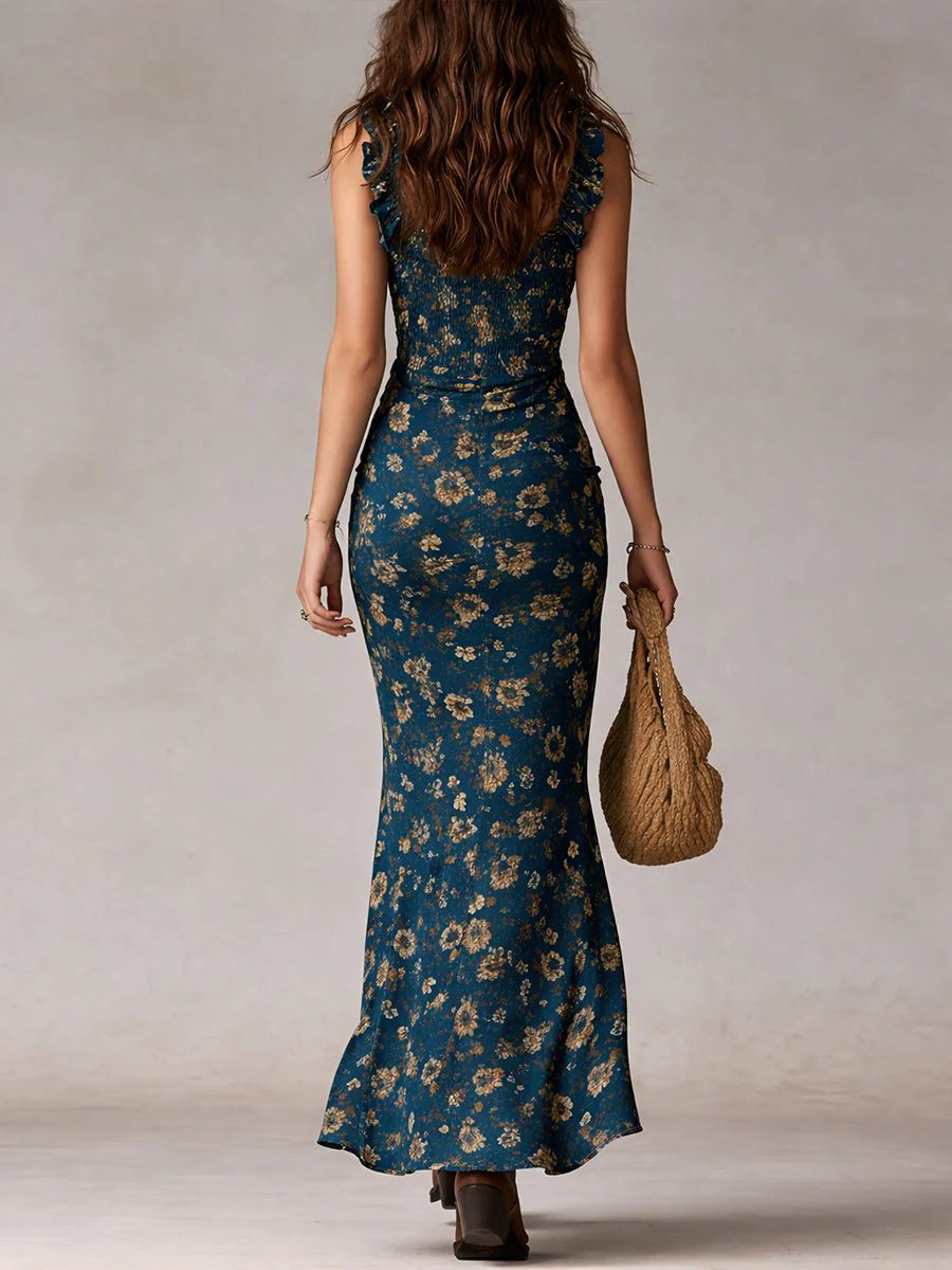 Beatriz | Women's Floral Slit Maxi Dress - Image 5