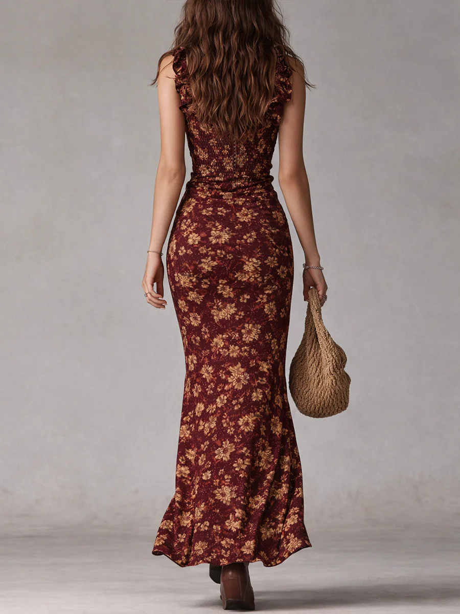 Beatriz | Women's Floral Slit Maxi Dress - Image 7