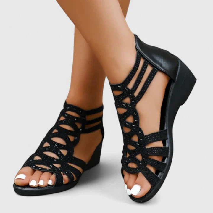 Bellerose | Women's Strappy Embellished Flat Sandals - Image 5