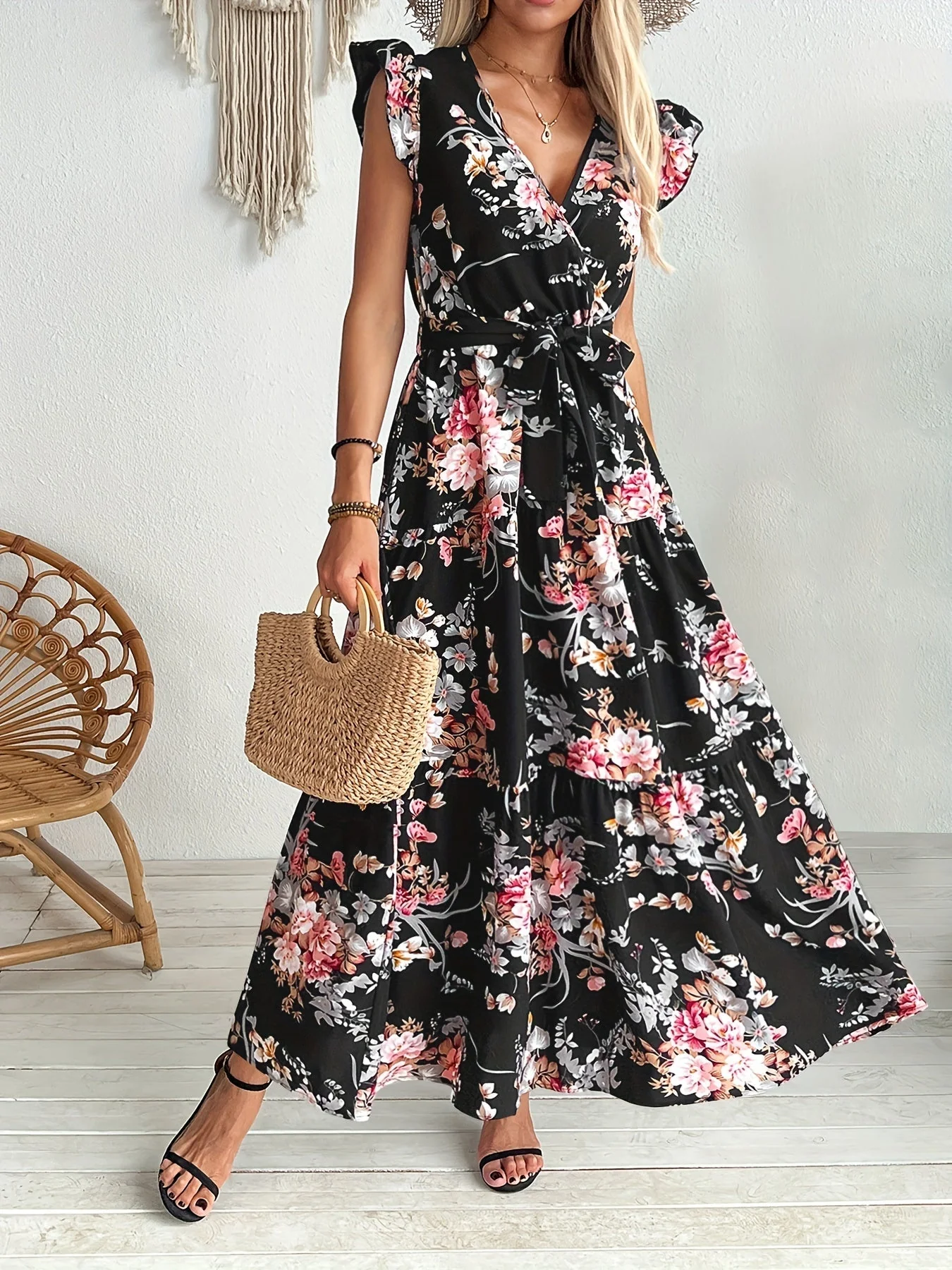 Lila™ | Floral Belted Swing Dress - Image 3