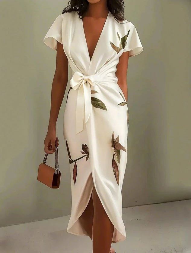 Billie™ | Elegant Wrap Midi Dress - Image 9