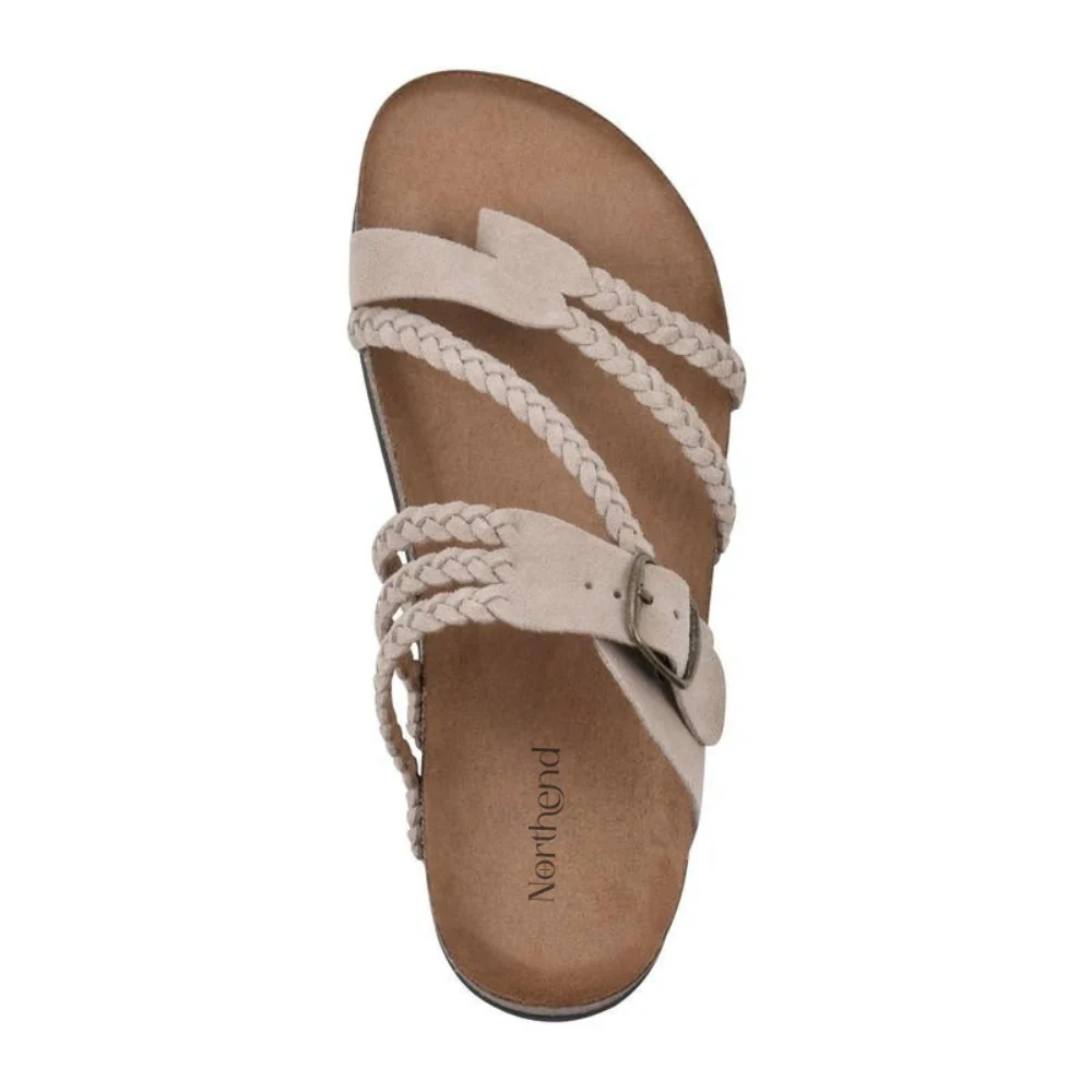 Bronte | Women's Braided Buckle Flat Sandals - Image 2