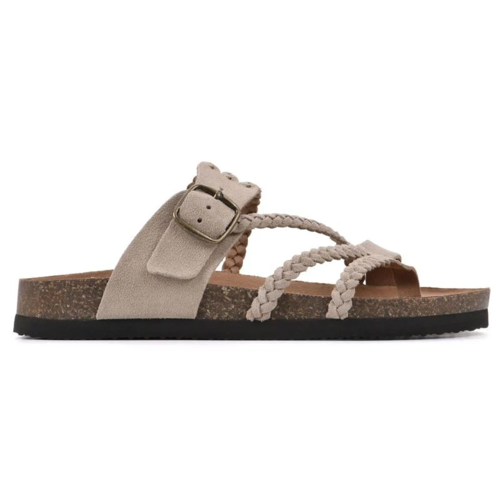 Bronte | Women's Braided Buckle Flat Sandals - Image 3