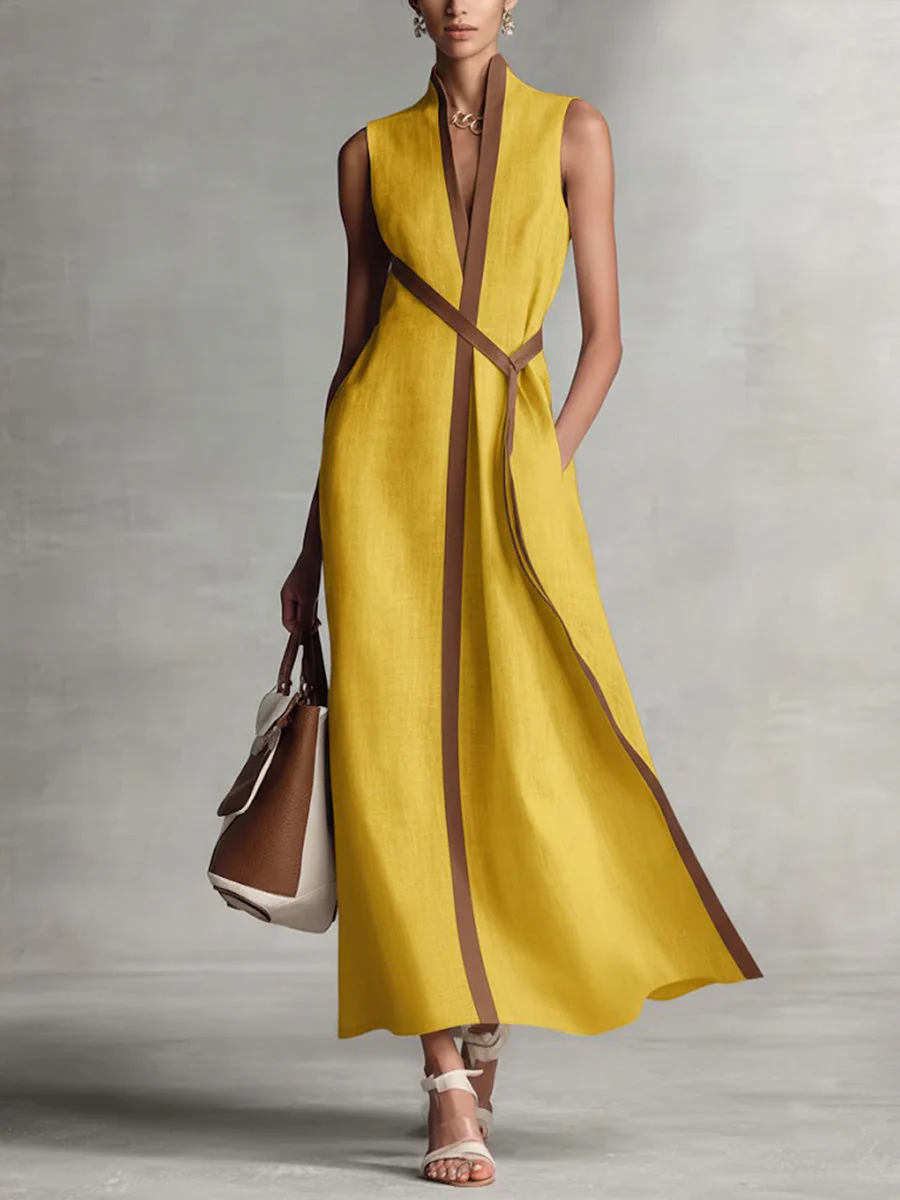 Brynlee | Women's Wrap Sleeveless Maxi Dress - Image 4