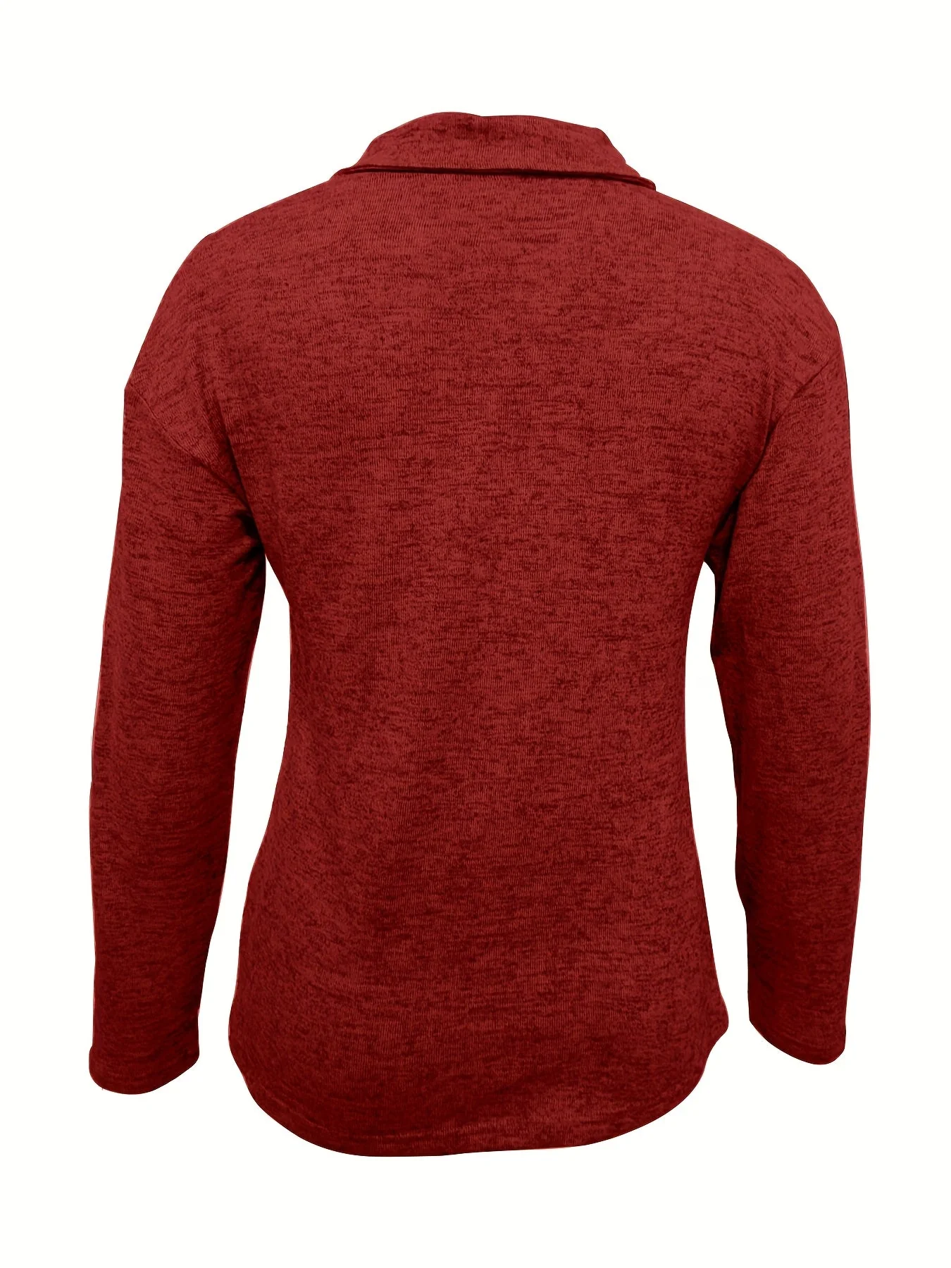 Casey | Women's Half Zip Collar Long Sleeve Knit Pullover Top - Image 12