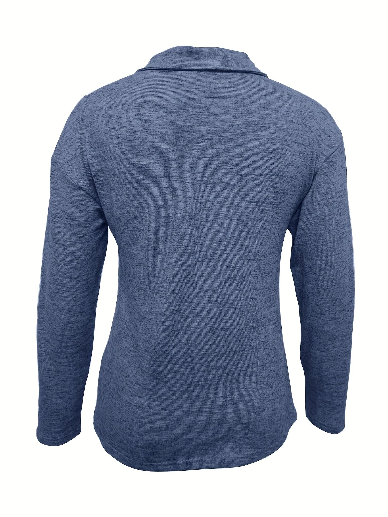 Casey | Women's Half Zip Collar Long Sleeve Knit Pullover Top - Image 9