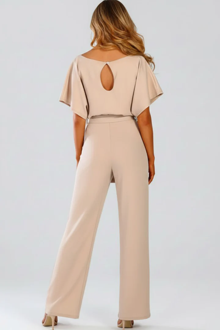 Celina | Women's Wide Leg Belted Jumpsuit - Image 3