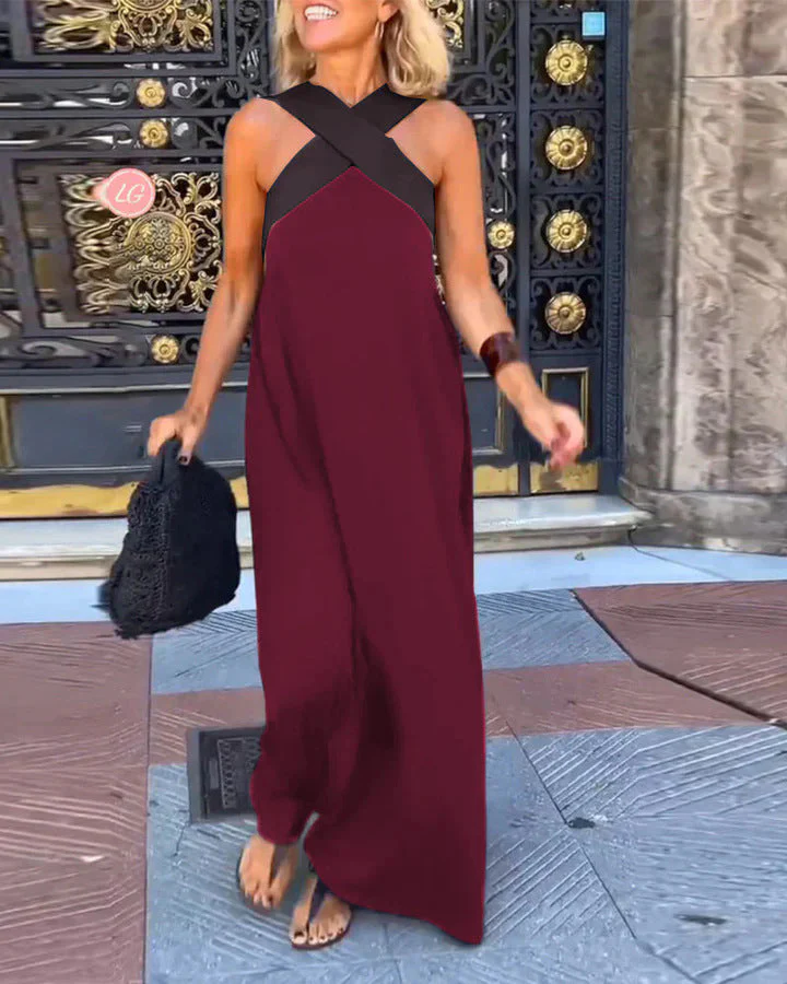 Clara | Cross-Neck Maxi Dress - Image 13