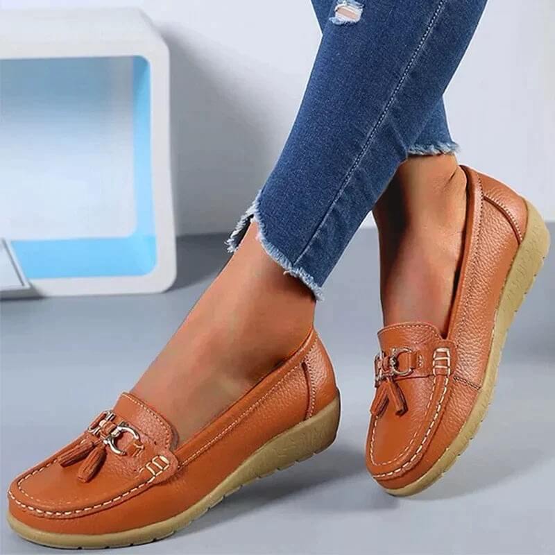 Cleo | Women's Slip-On Loafers with Tassel Detail - Image 5