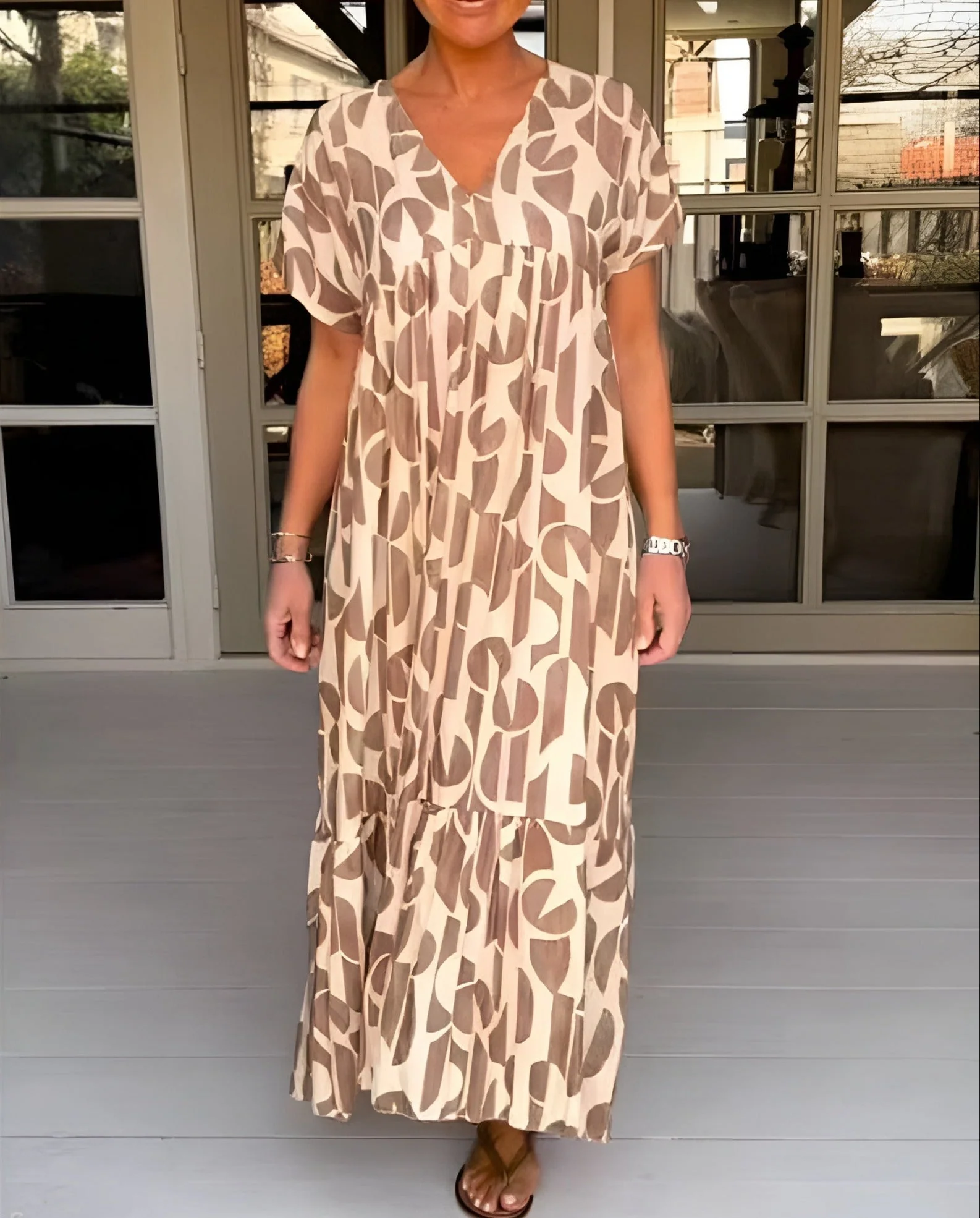 Colette | Fluid Dress with V-Neck