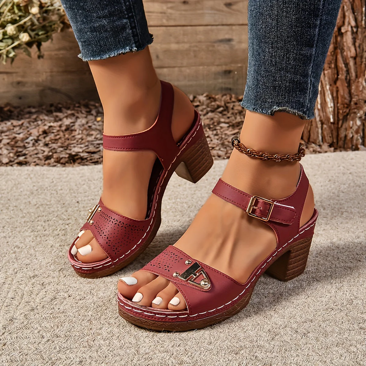 Adelina™ | Comfort Buckle Sandals - Secure support - Image 13