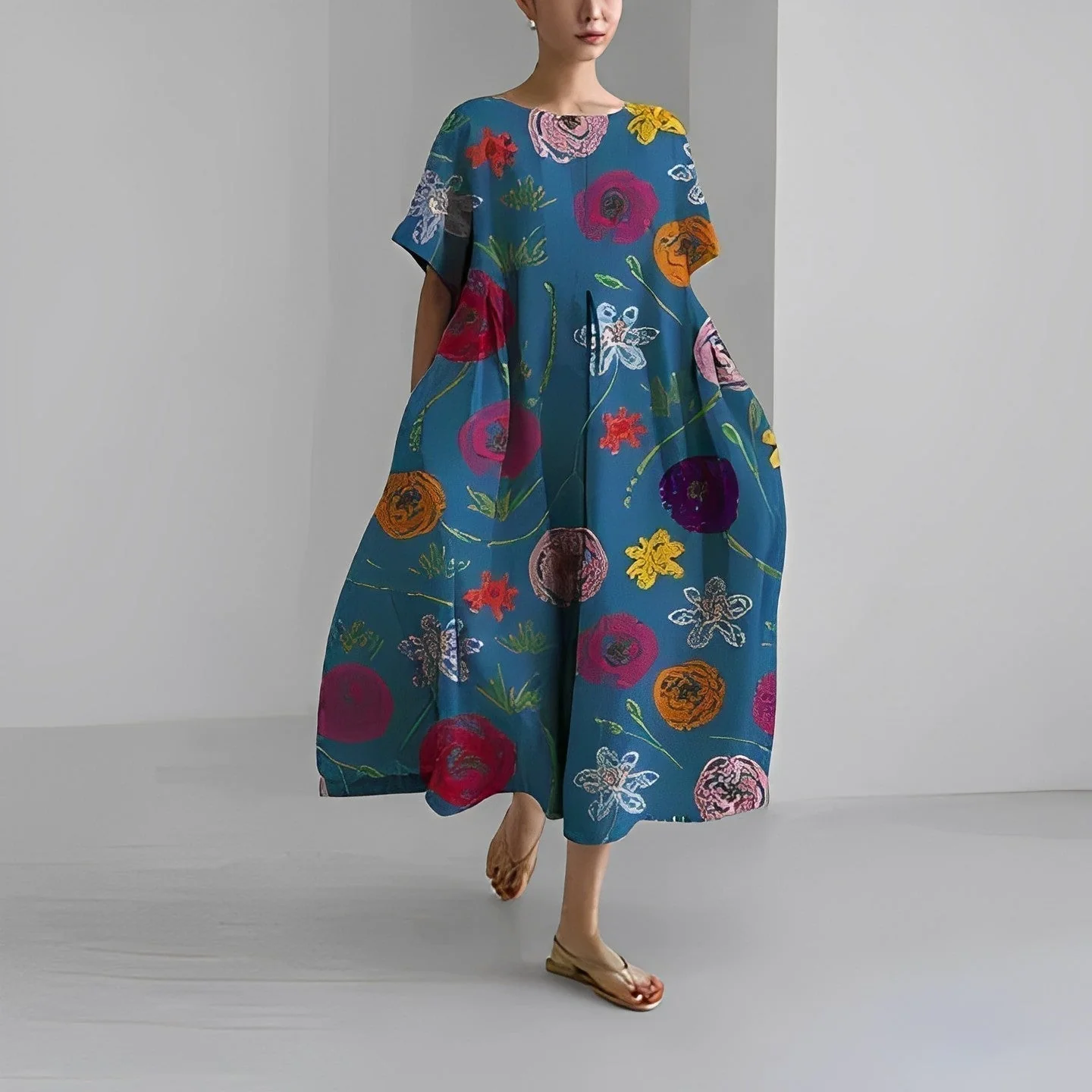 Daisy | Retro Big Swing Loose Maxi Dress - Image 7