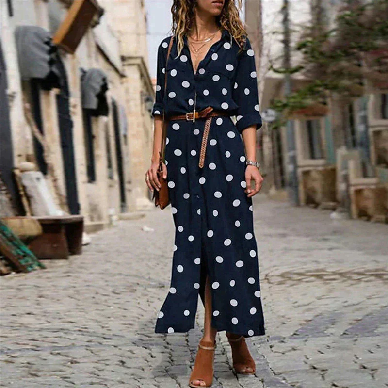 Dot | Women's Polka Dot Wide-Leg Jumpsuit with Belt & V-Neck - Image 4