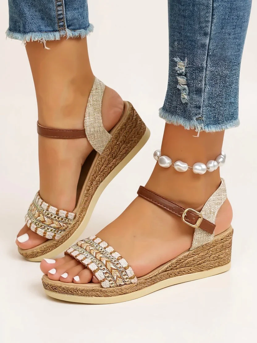 Elora | Braided Wedge Sandals - Image 4