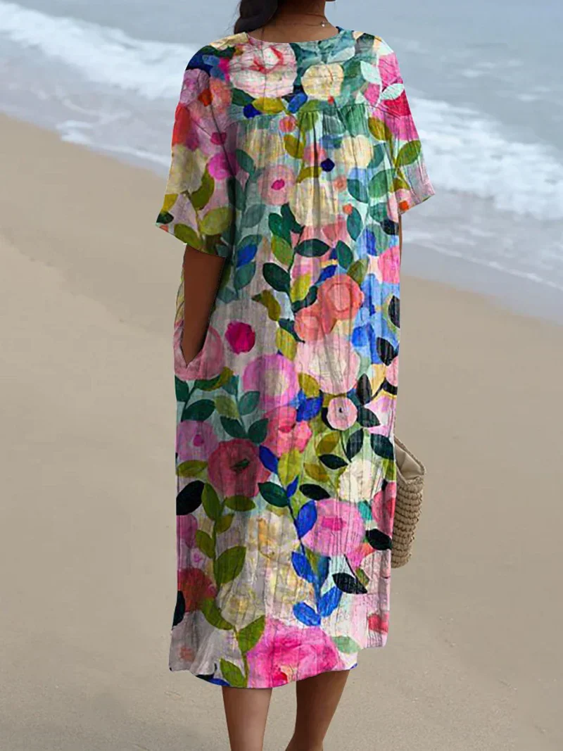 Summer™ | Floral Watercolor Dress - Image 2