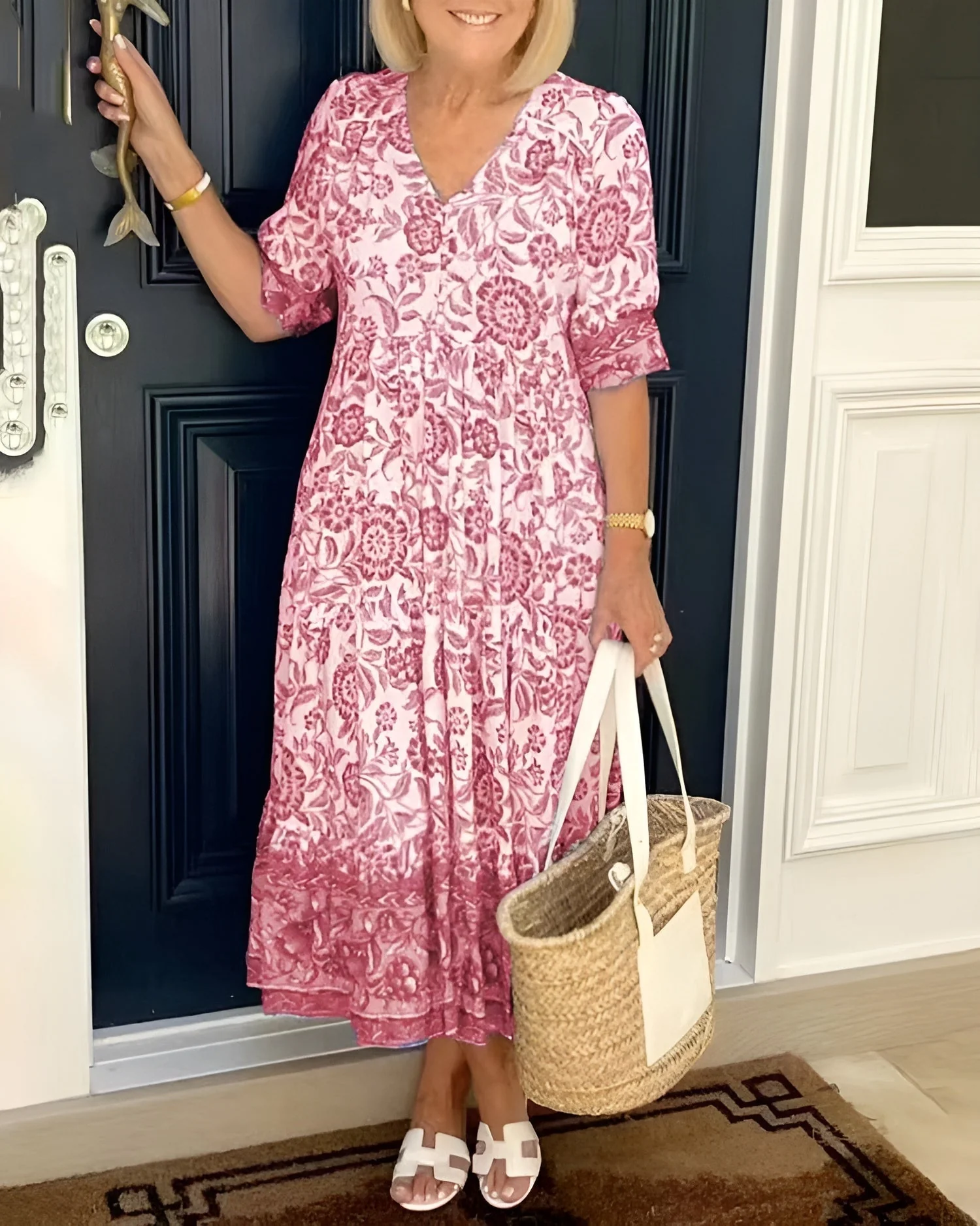 Evelyne | Elegant Floral Dress - Image 4