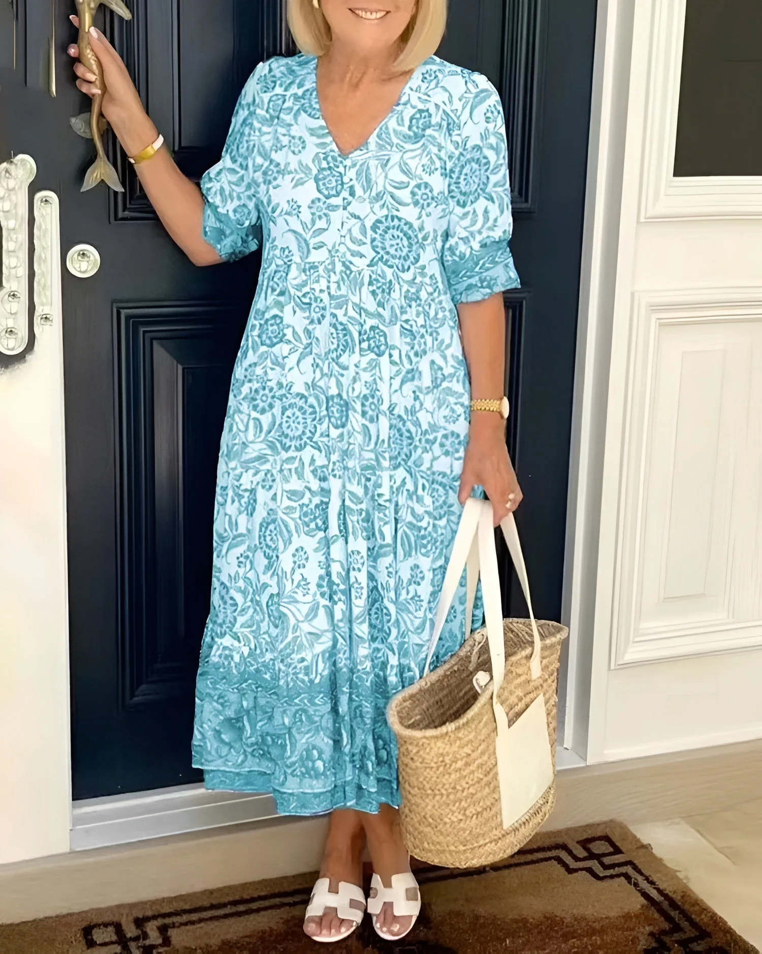 Evelyne | Elegant Floral Dress - Image 6