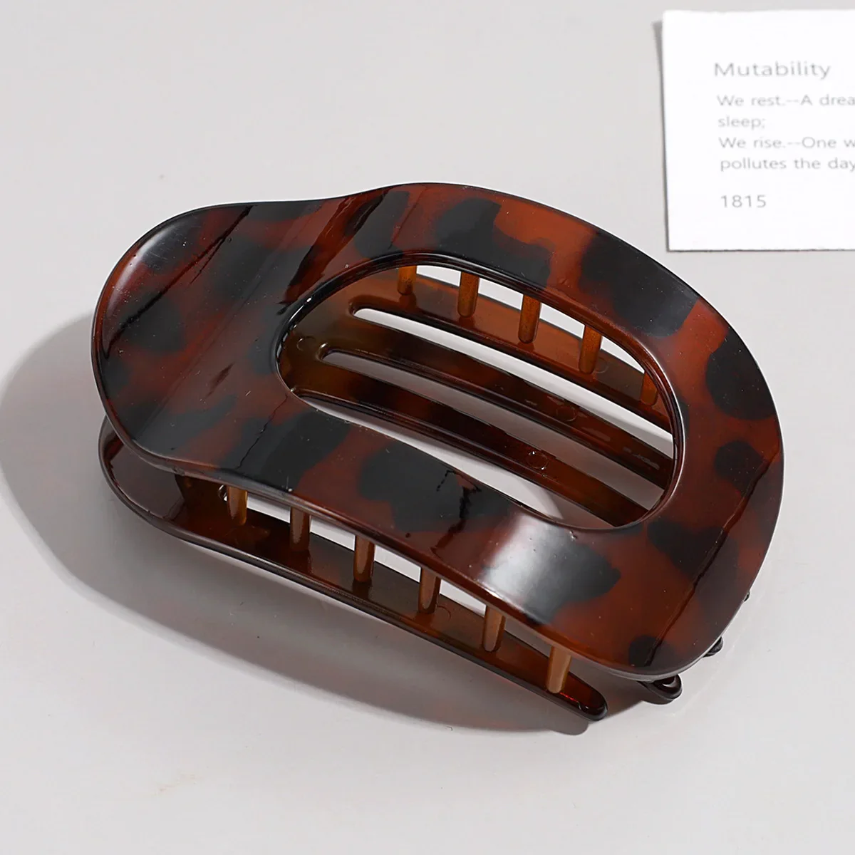 Brenda™ | Fashion Oval Flat Hair Claw Clips for Women Matte Duckbill Clip Back-of-Head Bun Hair Accessories Simple Clip Hair Ornament - Image 13