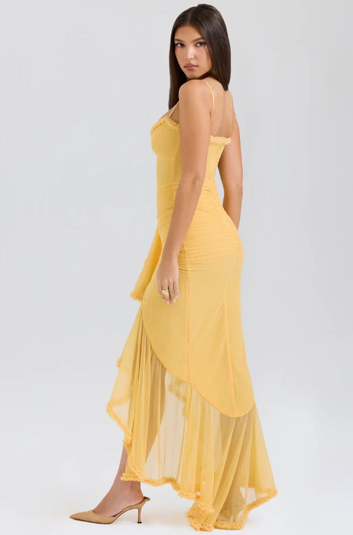 Fauna | Ruched Ruffle Dovetail Party Dress - Image 10