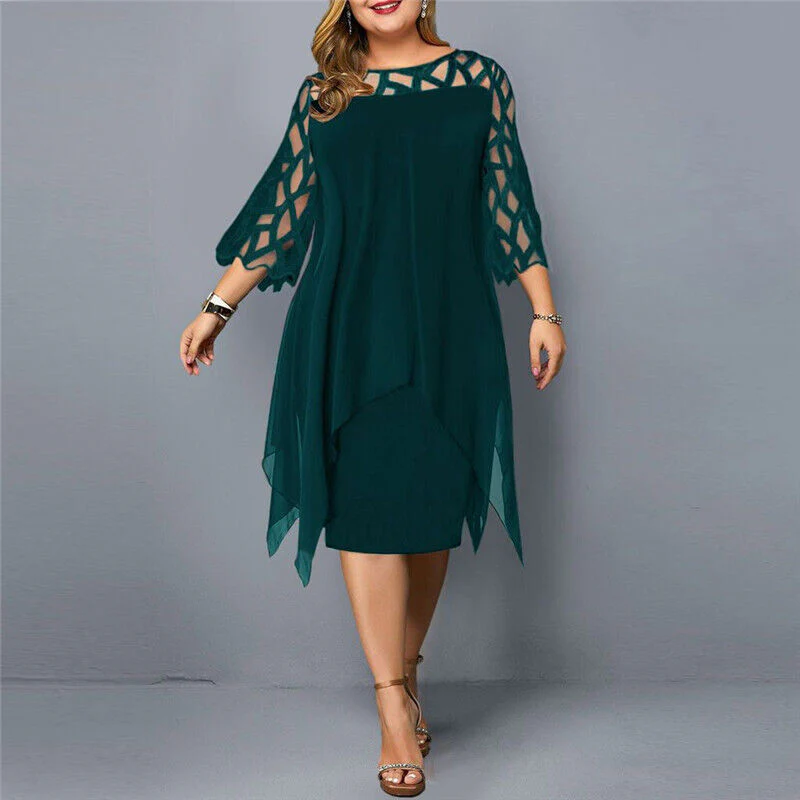 Freya | Plus Size Flowy Midi Dress - Image 5
