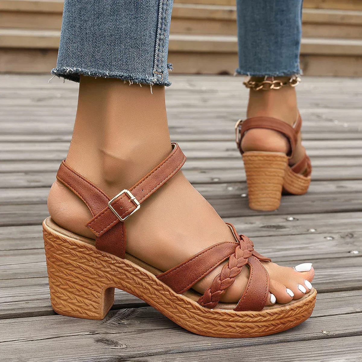Gianna™ | Classic Mid-Heel Sandals - Image 5