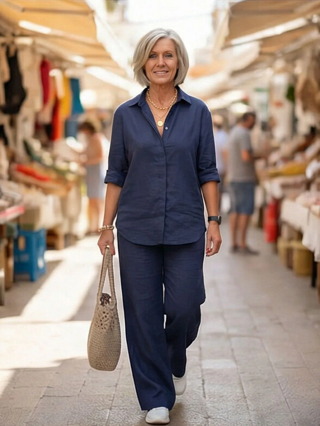 Harper | Women's Casual Co-ord Set Oversized Shirt & Wide Leg Trousers - Image 11