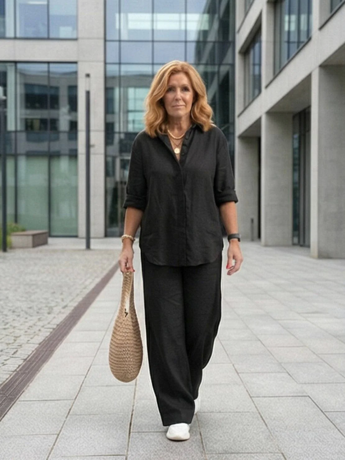 Harper | Women's Casual Co-ord Set Oversized Shirt & Wide Leg Trousers - Image 28