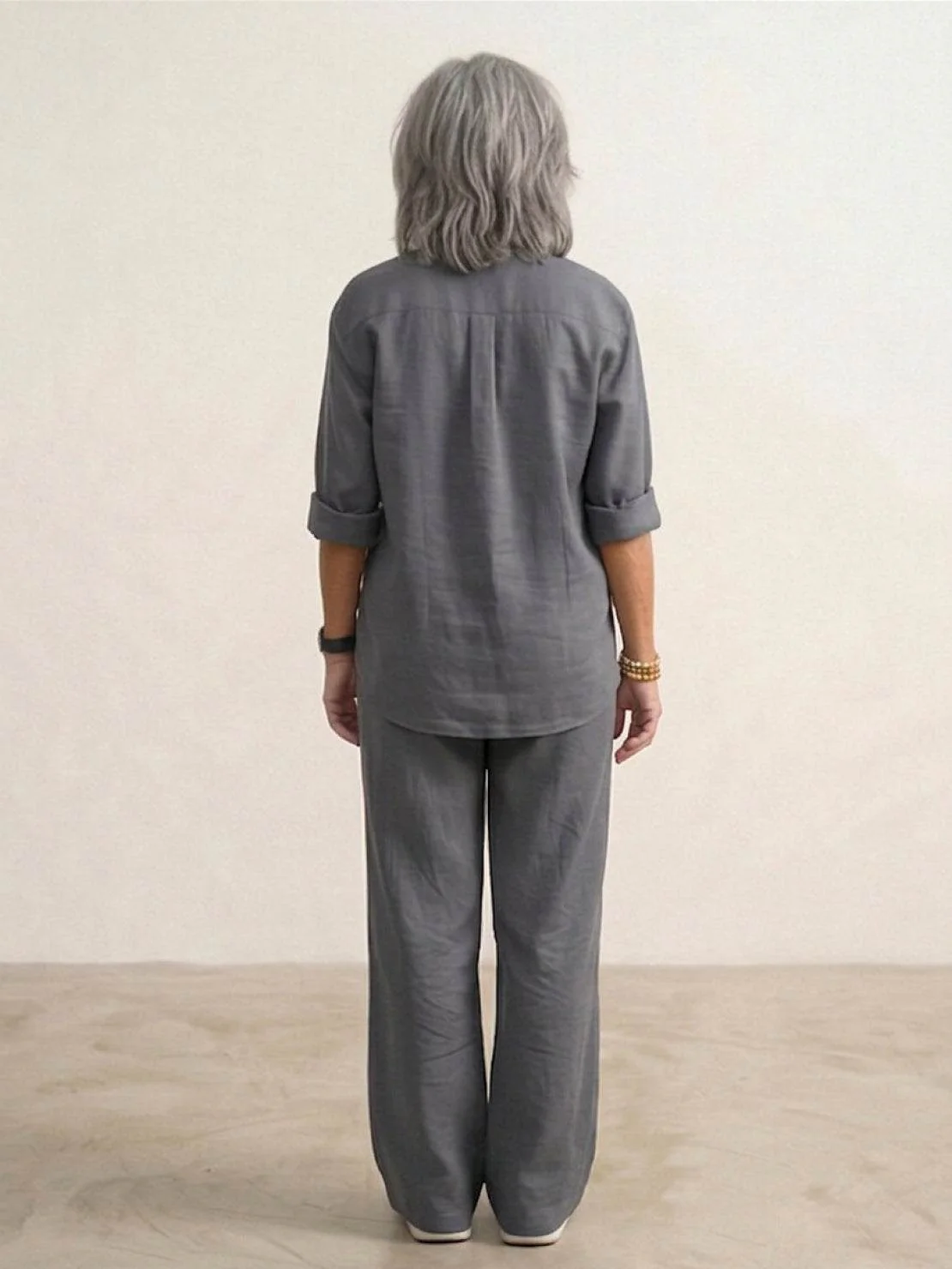 Harper | Women's Casual Co-ord Set Oversized Shirt & Wide Leg Trousers - Image 47