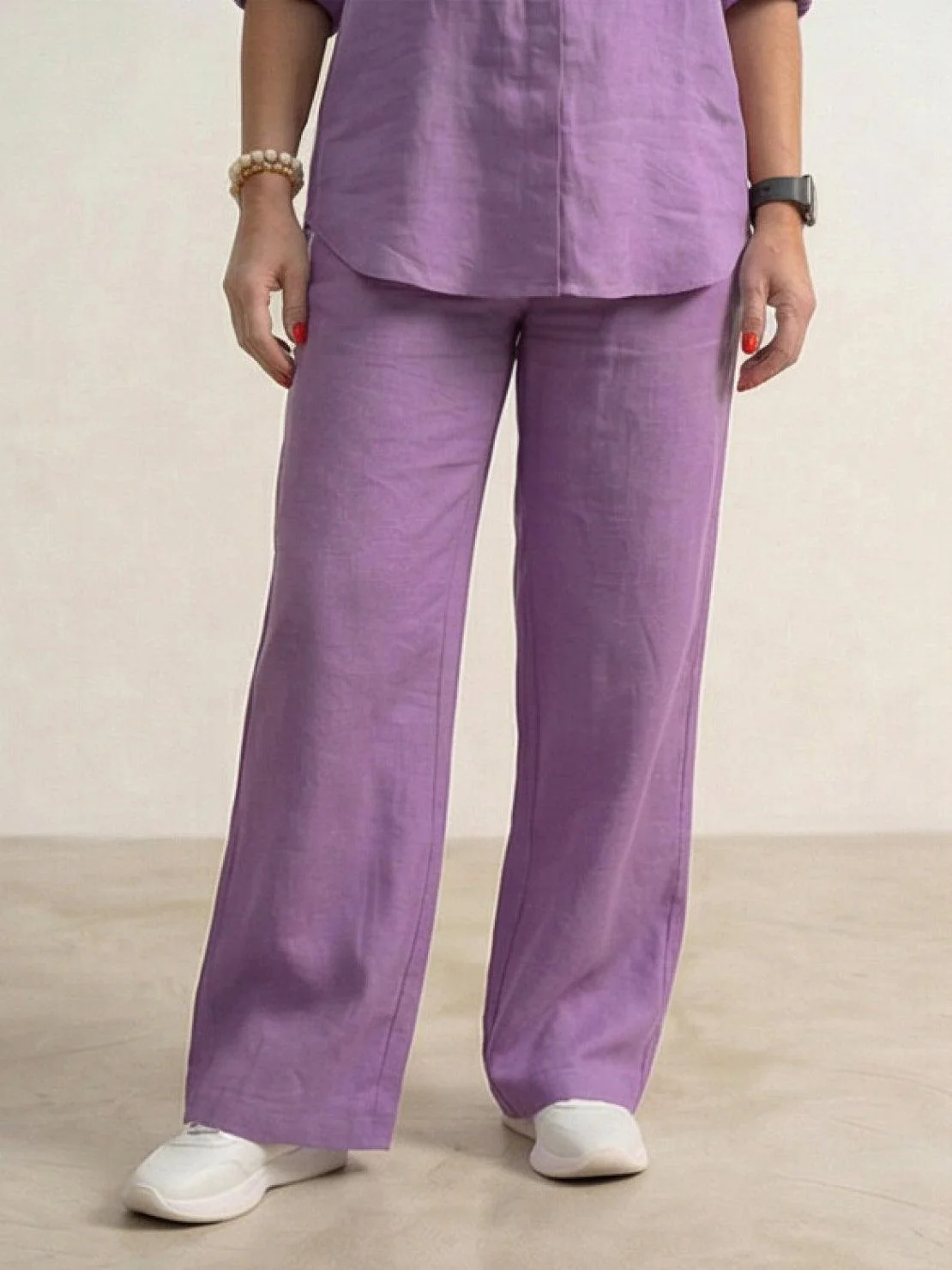 Harper | Women's Casual Co-ord Set Oversized Shirt & Wide Leg Trousers - Image 60