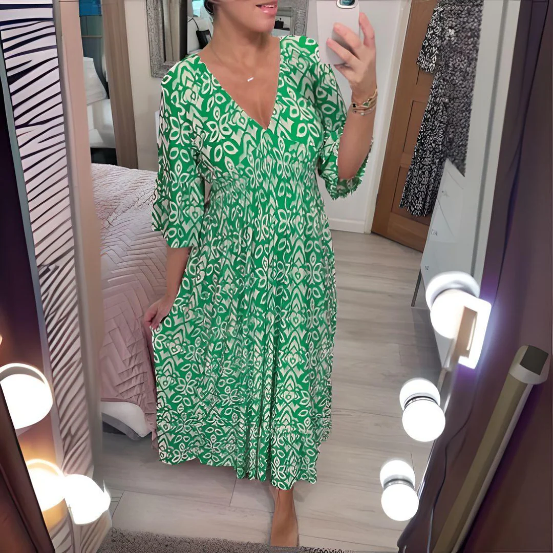 Isabella™ | Boho Printed Dress - Image 4